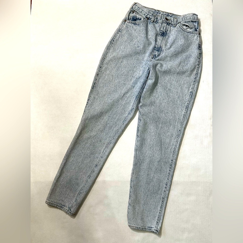 P S Gitano Jeans Acid‎ Wash High Waisted Straight Leg Womens Size 12 Long